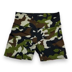 5” camo dot bike shorts - high rise